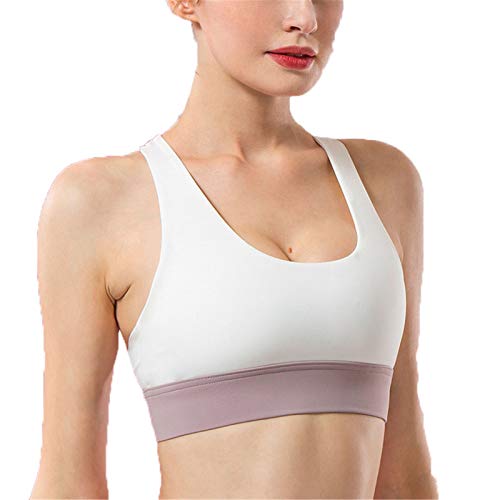 Sujetador Yoga Mujer Deportivo Bra Gimnasio Top, Moda femenina Sexy Criss Criss Cross Back Sportpy Sports Sujetador Spaghetti Correa acolchada Fitness Bra WireFree Seco rápido Tops Sexy Cómodo Ropa In