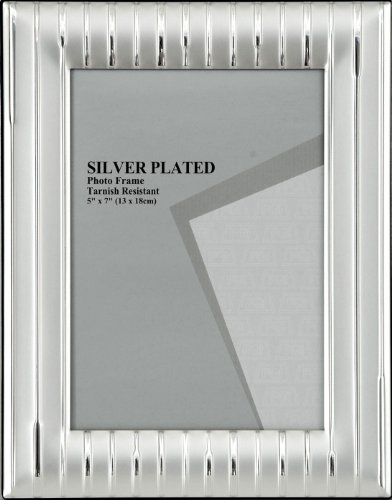 Sukima Decor Line Portafotos, Metal, Plateado, 9 x 13 cm