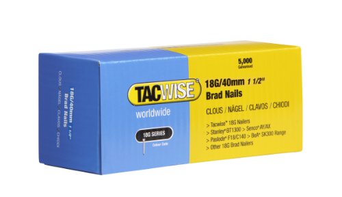 Tacwise 0400 Clavos brad 18 g/20 mm, 40 mm, Set de 5000 Piezas