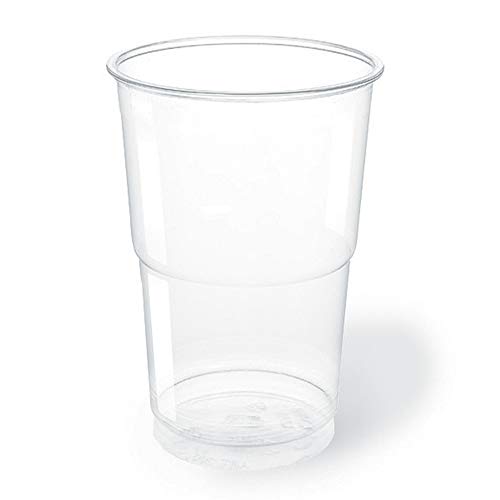 TELEVASO - 3000 uds - Vaso de plástico color transparente, de polipropileno (PP) - Capacidad de 250 ml - Desechables y reciclables - Ideal para bebidas frías como agua, refresco, zumos, cerveza