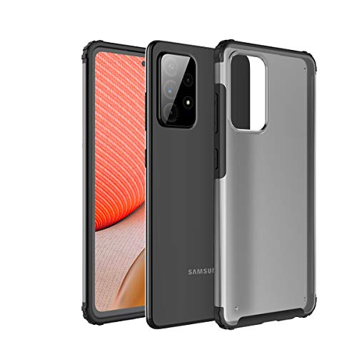 TLING Funda para Samsung Galaxy A72 4G/5G con 2 x Protector de Pantalla de Vidrio Cristal Templado, Anti-Amarillo Ultra Hybrid PC + TPU Bumper Carcasa para Samsung Galaxy A72 4G/5G, Negro TLING Funda para Samsung Galaxy A72 4G/5G con 2 x Protector de Pantalla de Vidrio Cristal Templado, Anti-Amarillo Ultra Hybrid PC + TPU Bumper Carcasa para Samsung Galaxy A72 4G/5G, Negro