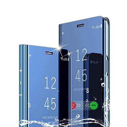 TOPOFU Funda LG Velvet 5G Funda, Flip Smart Clear View Standing Cover, Ultra Delgado Translúcido Espejo Carcasa Funda Libro para LG Velvet 5G Case (Azul) TOPOFU Funda LG Velvet 5G Funda, Flip Smart Clear View Standing Cover, Ultra Delgado Translúcido Espejo Carcasa Funda Libro para LG Velvet 5G Case (Azul)