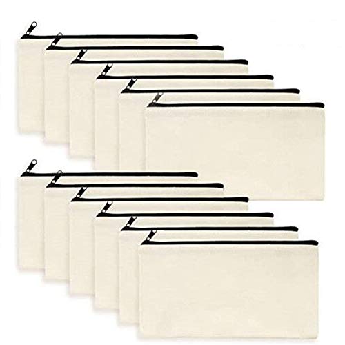 Towinle 12Pcs estuche de lápices de blanco para niños con Cremallera colores Bolsa de Maquillaje y Cosméticos de tela de multicolor Bolso de Monedas de lona,bolsas de aseo de viaje,Bolsa de DIY Towinle 12Pcs estuche de lápices de blanco para niños con Cremallera colores Bolsa de Maquillaje y Cosméticos de tela de multicolor Bolso de Monedas de lona,bolsas de aseo de viaje,Bolsa de DIY