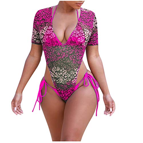 Traje de baño sexy de tres piezas con malla de tiras para mujer, traje de baño de playa Traje de baño sexy de tres piezas con malla de tiras para mujer, traje de baño de playa