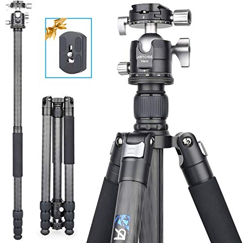 Trípode De Fibra De Carbono ARTCISE AS85C Soporte para Trípode De Cámara Profesional Resistente Ultra Estable De 72.6 Pulgadas con Cabezal De Bola CNC De para Videocámara, Cámara, Carga Máxima 25 kg Trípode De Fibra De Carbono ARTCISE AS85C Soporte para Trípode De Cámara Profesional Resistente Ultra Estable De 72.6 Pulgadas con Cabezal De Bola CNC De para Videocámara, Cámara, Carga Máxima 25 kg