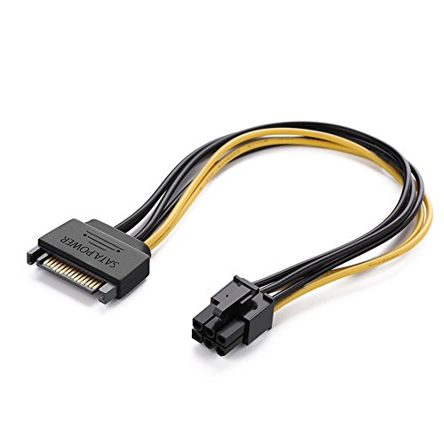 UGREEN Cable de Alimentación de 15-Pin SATA a 6-Pin Tarjeta gráfica PCI Express