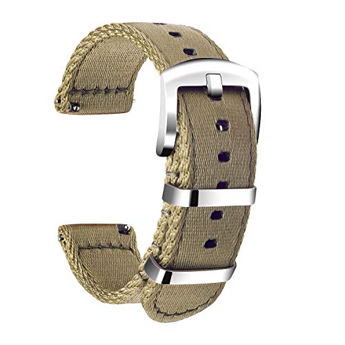 Ullchro Nylon Correa Reloj Calidad Alta Correa Relojes Militar del ejército - 18mm, 20mm, 22mm, 24mm Correa Reloj con Hebilla de Acero Inoxidable (22mm, Beige)
