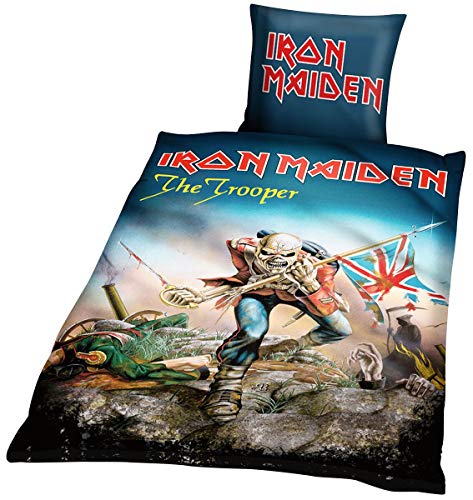 Unbekannt Iron Maiden BLIM1 Bettwäsche, Baumwolle, 135 x 200 x 1 cm Juego de Cama, algodón, Multicolor, 35 x 27 x 3.5 cm, 2 Unidades