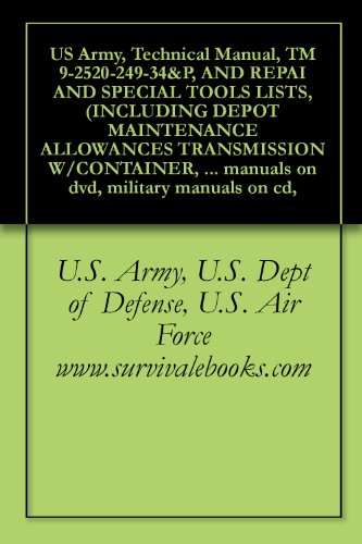 US Army, Technical Manual, TM 9-2520-249-34&P, AND REPAI AND SPECIAL TOOLS LISTS, (INCLUDING DEPOT MAINTENANCE ALLOWANCES TRANSMISSION W/CONTAINER, ASSEMBLY, ... military manuals on cd, (English Edition)