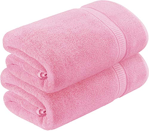 Utopia Towels - 2 Toallas de baño Grandes (90 x 180 cm) (Rosa)