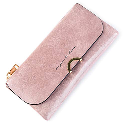 VBIGER Cartera Larga para Mujer Cremallera con Cepillo antirrobo de Moda Pu Oficina VBIGER Cartera Larga para Mujer Cremallera con Cepillo antirrobo de Moda Pu Oficina