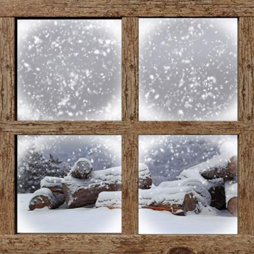 Ventana falsa 3D etiqueta ventana marco etiqueta madera ventana invierno nieve papel tapiz mural aplique decoración del hogar fondo niños dibujos animados animal paisaje vinilo 60x90cm