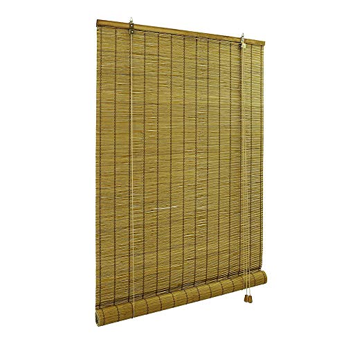 Victoria M. Persiana de bambú para Interiores, 90 x 220 cm, Color marrón