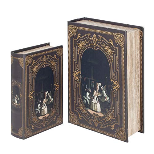 Vidal Regalos Set Dos Caja Libro 2 Tamaños Meninas Velazquez Decorativo y Funcional Diseño Antiguo 27 cm