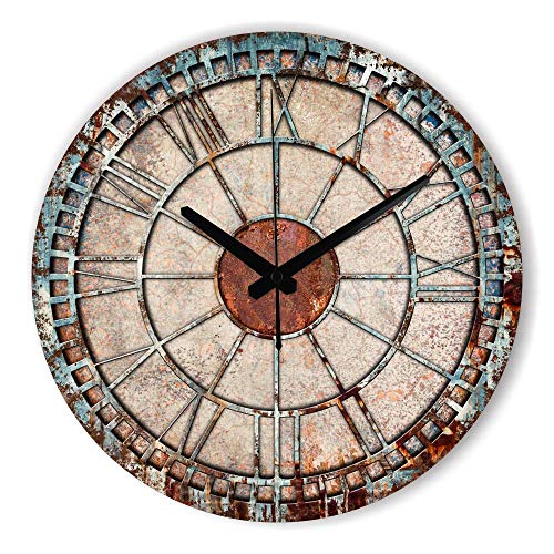 Wangzhongjie Frozen Reloj De Pared Decorativo Diseño Moderno Garantía 3 Años Silencio Reloj De Pared Grande Reloj Shabby Chic Decoración para El Hogar Sala De Estar Estilo Klok 3_12 Pulgadas 30 Cm