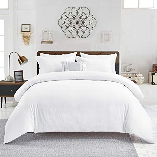 WAVVE Funda Nórdica 260x240 cm para Cama 180 con 2 Fundas de Almohada 40x75 cm, Funda de Edredón de Microfibra, Suave y Transpirable (Blanco, 3pcs) WAVVE Funda Nórdica 260x240 cm para Cama 180 con 2 Fundas de Almohada 40x75 cm, Funda de Edredón de Microfibra, Suave y Transpirable (Blanco, 3pcs)