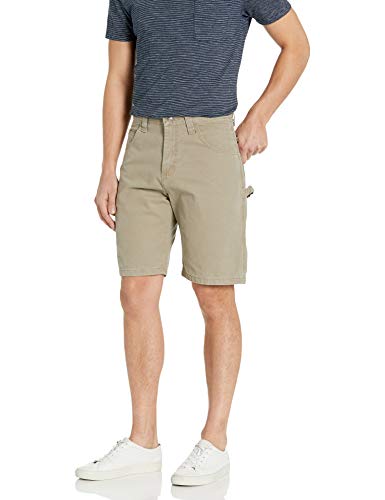 Wrangler Authentics - Pantalón corto de carpintero para hombre, talla grande y alto - Verde - 48 cm