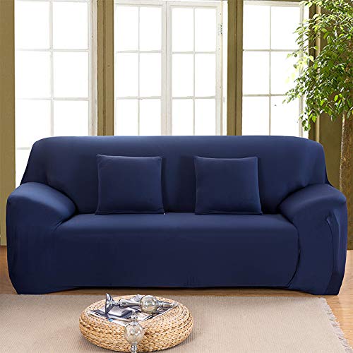 YMOMH Fácil Limpieza Funda De Sofá,Súper Elástica Suave Fácil-va,Permanezca En Lugar Multifuncional Protector para Sofás,para Perros Gatos Mascotas-Azul Oscuro 4 Seater YMOMH Fácil Limpieza Funda De Sofá,Súper Elástica Suave Fácil-va,Permanezca En Lugar Multifuncional Protector para Sofás,para Perros Gatos Mascotas-Azul Oscuro 4 Seater