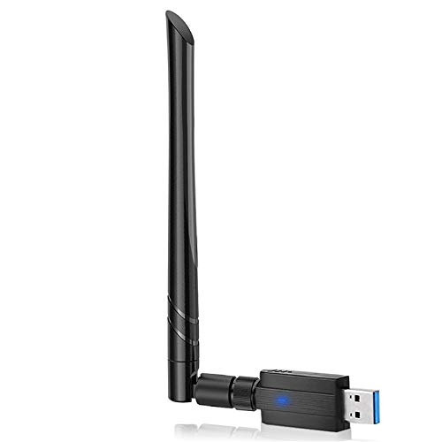 yotame WiFi Antena, Adaptador WiFi USB 1200mbps USB 3.0 5dBi Dual Band Receptor WiFi 5.8Ghz/2.4Ghz Inalámbrico WiFi USB Dongle para PC Desktop/Laptop/Win/Vister/Mac