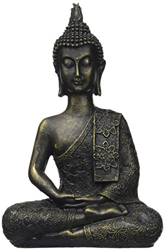 Zen'Light - Estatuilla Buda Thai, Resina, Bronce, 10 x 23 x 30 cm