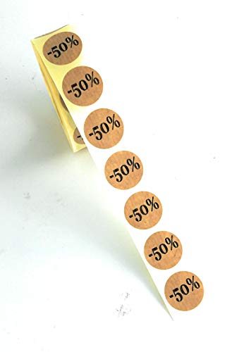 -50% Etiquetas adhesivas kraft para etiquetar tus productos (500 unidades)