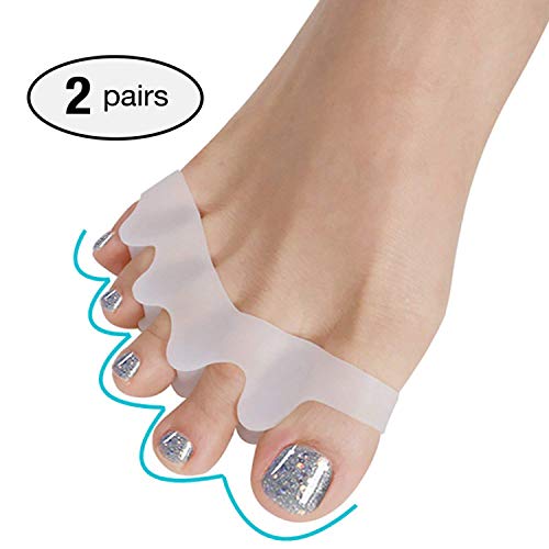 2 pares Separador de dedos de gel, para corregir hallux valgus, alivio del dolor después del yoga y actividades deportivas, se puede utilizar en la herramienta de manicura de pedicura Nail Art Salon 2 pares Separador de dedos de gel, para corregir hallux valgus, alivio del dolor después del yoga y actividades deportivas, se puede utilizar en la herramienta de manicura de pedicura Nail Art Salon