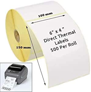 20 rollos de etiquetas térmicas de 100 mm x 150 mm.