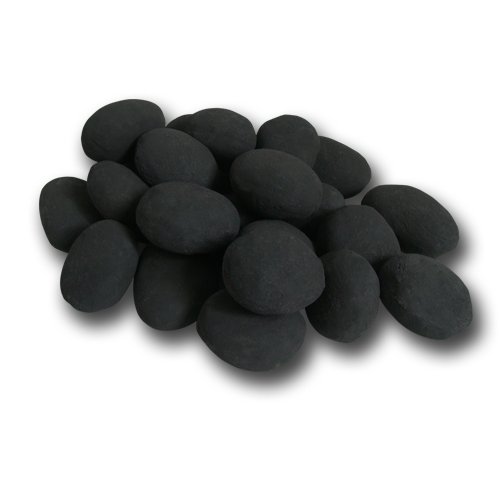 24 piezas de piedras cerámicas, gel negro chimenea bioetanol quemador decoración planta tazón mesa decoración