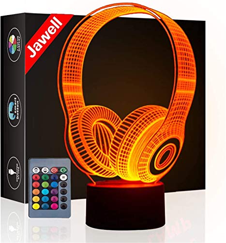 3d ilusión 7 colores interruptor de luz decorativa lámpara luz nocturna jawell modelo por Smart Touch botón regalo creativo casa oficina decoración
