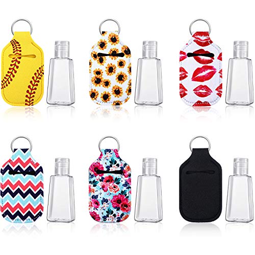 6 Piezas 30 ml Botellas Recargables Vacías de Viaje de Plástico con Tapa Abatible y 6 Piezas Titular de Llavero Porta Llaveros Soporte de Neopreno Impermeable Elástico para Contenedor Accesorios Viaje 6 Piezas 30 ml Botellas Recargables Vacías de Viaje de Plástico con Tapa Abatible y 6 Piezas Titular de Llavero Porta Llaveros Soporte de Neopreno Impermeable Elástico para Contenedor Accesorios Viaje