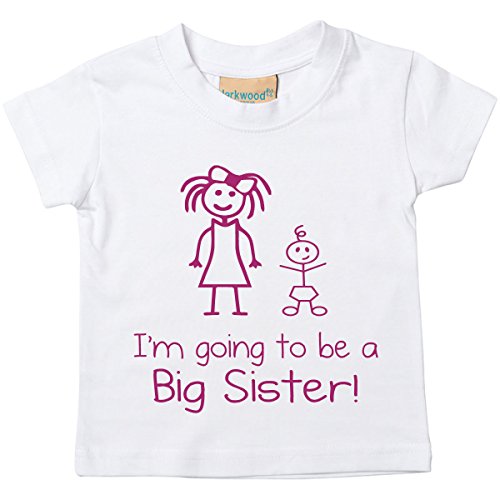 60 Second Makeover Limited Camiseta Blanca para bebé con Texto en inglés I'm Going To Be A Big Sister, Disponible en Tallas de 0 a 6 Meses a 14 a 15 años, de 18 a 24 Meses, Color Blanco