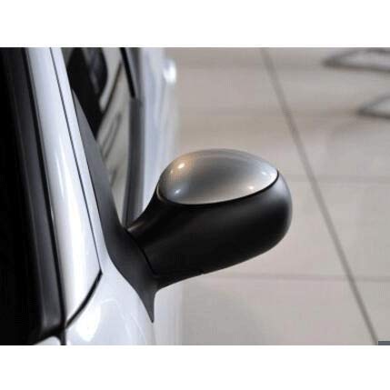 ABD Cubiertas de espejo lateral tapas cromadas para espejo de puerta de coche, ajuste para Peugeot 206 207 tapas de repuesto para espejo lateral (color plateado izquierdo)