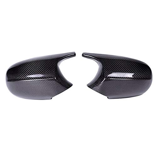 ABD Tapa de espejo de carbono real para BMW Serie 3 E90 E91 E92 E93 de repuesto lateral de puerta M3 estilo casquillo E81 E82 E87 E88 (color negro de carbono)