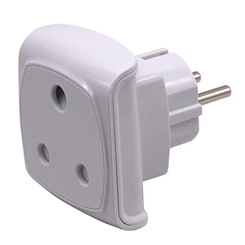Adaptador de Enchufe de Sudáfrica Tipo M de 3 Clavijas Grande (No para Enchufe Tipo D Indio de 3 Pines) a 2 Clavijas UE/España con Obturador de Seguridad Adaptador de Enchufe de Sudáfrica Tipo M de 3 Clavijas Grande (No para Enchufe Tipo D Indio de 3 Pines) a 2 Clavijas UE/España con Obturador de Seguridad