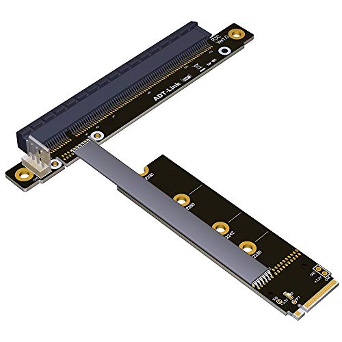 ADT-Link M.2 NVMe a PCIe 16x Riser X11050ti 1060ti 1080ti RX580 - Extensor de tarjeta gráfica M2 x16 PCI-e para PC Mining Bitcoin BTC (25 cm)