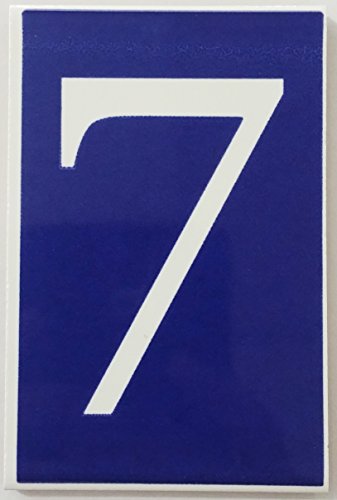 ARTESANÍA ROCA Letras y números de azulejo cerámico Valenciano. Modelo Azul Ibero. Medidas 10cm Alto x 6.5cm Ancho. Muy Decorativo y de Calidad (7)