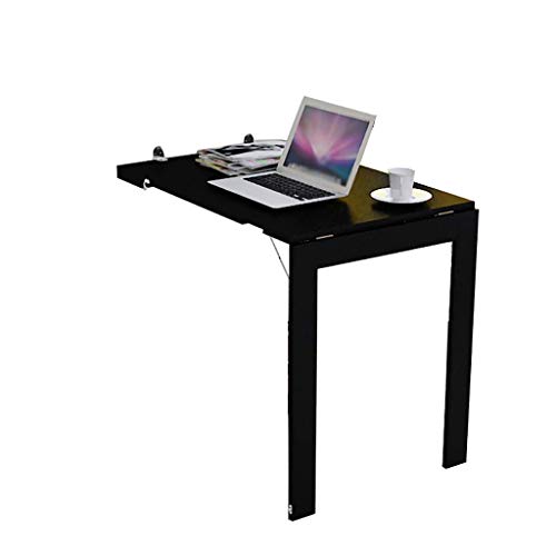 BANNAB Mesa Plegable Blanca Cocina Mesa de Comedor Escritorio Escritorio para computadora portátil Escritorio de Oficina (Color: Negro)