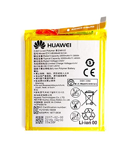 Batería de repuesto HB366481ECW para Huawei Ascend P9 y P9 Lite original 2900 mAh 3,82 V nueva 2017 Batería de repuesto HB366481ECW para Huawei Ascend P9 y P9 Lite original 2900 mAh 3,82 V nueva 2017