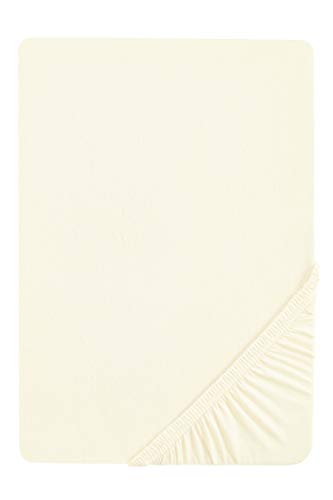 Biberna Sábana Ajustable de Punto Fino (Altura del colchón máx. 22 cm, algodón Peinado, Super Suave, Jersey, Madre Perla, 90x190 cm ->100x200 cm Biberna Sábana Ajustable de Punto Fino (Altura del colchón máx. 22 cm, algodón Peinado, Super Suave, Jersey, Madre Perla, 90x190 cm ->100x200 cm