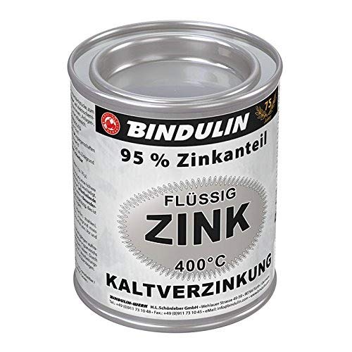 Bindulin - Bote de pintura con alto contenido en cinc, para galvanizado en frío, 125 ml, color plata