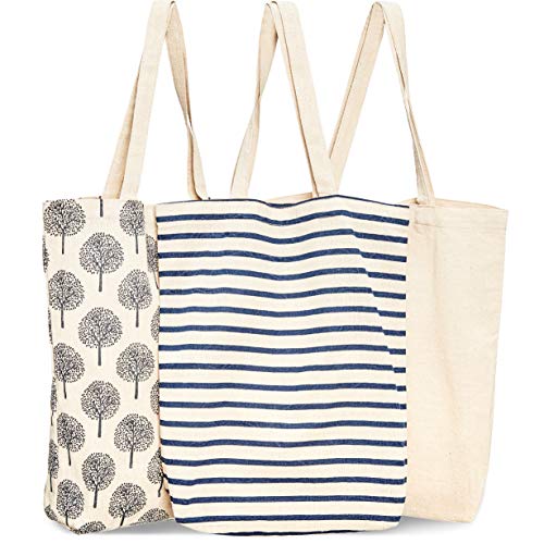 Bolsas reutilizables para la compra (Paquete de 3) - Bolsas de supermercado con asas muy resistentes, 38 cm x 42 cm x 9.4 cm Bolsas reutilizables para la compra (Paquete de 3) - Bolsas de supermercado con asas muy resistentes, 38 cm x 42 cm x 9.4 cm