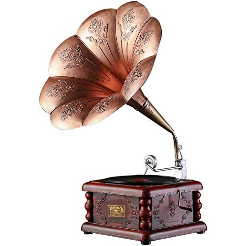 Brightz Registro Retro del fonógrafo Europea Adornos Decorativos de Hierro Modelo Jugador Sala de Estar casera Crafts dormitorios Regalo Elegante y Hermosa Brightz Registro Retro del fonógrafo Europea Adornos Decorativos de Hierro Modelo Jugador Sala de Estar casera Crafts dormitorios Regalo Elegante y Hermosa