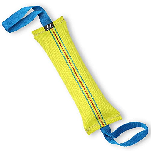 Bull Fit mordedor Perro, con Dos Asas, 30 cm - Embutido de Manguera, K9 Dummy y motivador canino Resistente y Duradero - Juguetes para Perros de Entrenamiento Bull Fit mordedor Perro, con Dos Asas, 30 cm - Embutido de Manguera, K9 Dummy y motivador canino Resistente y Duradero - Juguetes para Perros de Entrenamiento