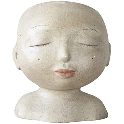 Cabeza De Mujer Suculentas Diseño Maceta, Cara Buda Zen Pintado A Mano De La Resina, con Orificio De Drenaje/Lugar De Cultivo De Cactus para Su Uso En Interiores Y Exteriores,Blanco Cabeza De Mujer Suculentas Diseño Maceta, Cara Buda Zen Pintado A Mano De La Resina, con Orificio De Drenaje/Lugar De Cultivo De Cactus para Su Uso En Interiores Y Exteriores,Blanco