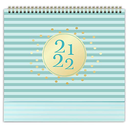 Calendario de escritorio 2021, Calendario 2021 Mes para ver con 2 bolsillos, Enero de 2021 - Diciembre de 2021 Calendario de escritorio con lista de tareas, 26,5 x 21,5 x 8,5 cm