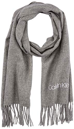 Calvin Klein Woven Scarf 30X185CM Juego de accesorios de invierno, Mid Heather Gris, One Size para Hombre