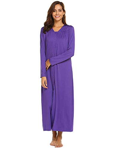 Camisa Larga De Las Mujeres Larga Camisón Especial Estilo Manga De Camisón Camisas De Verano Camisa De Dormir Vestido Suelto Camisa De Dormir Negro Azul Violeta Rojo Cereza (Color : Lila, Size : M) Camisa Larga De Las Mujeres Larga Camisón Especial Estilo Manga De Camisón Camisas De Verano Camisa De Dormir Vestido Suelto Camisa De Dormir Negro Azul Violeta Rojo Cereza (Color : Lila, Size : M)