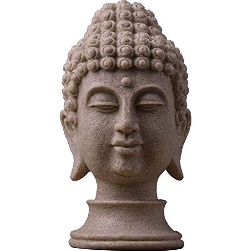 CHHD Estatua de Buda de Arte tailandés, Estatua de Resina de Buda Shakyamuni, Estatua de Escultura de Cabeza Utilizada para la decoración del Acuario del jardín del hogar de la Oficina