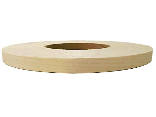 Cinta de borde de chapa de madera prepegada para planchar, borde adhesivo Hotmelt, hoja de borde de madera de fácil aplicación, cereza/arce, fabricado en Estados Unidos (haya, 50)