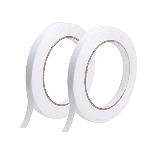 Cinta de doble cara, 2 rollos de cinta adhesiva fuerte para oficina, costura, manualidades, 50 metros cada rollo (ancho: 15 mm) Cinta de doble cara, 2 rollos de cinta adhesiva fuerte para oficina, costura, manualidades, 50 metros cada rollo (ancho: 15 mm)